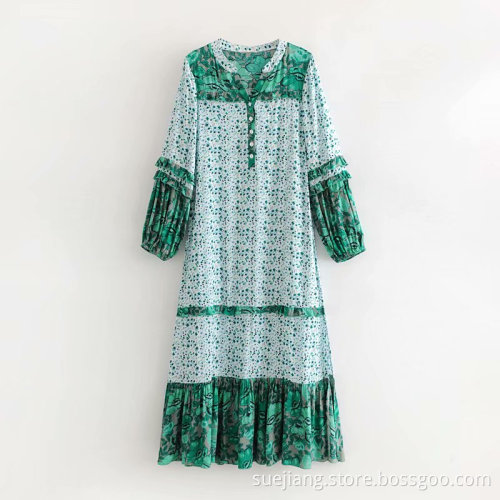 New Arrival Loose Plain Round Neck Casual Dress